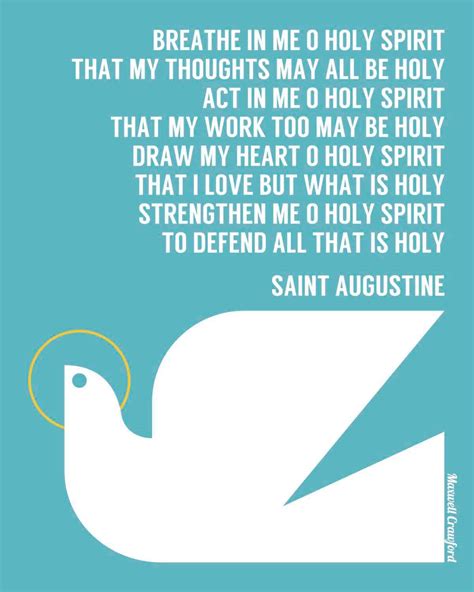 Saint Augustine Prayer Holy Spirit Catholic Art Print Etsy