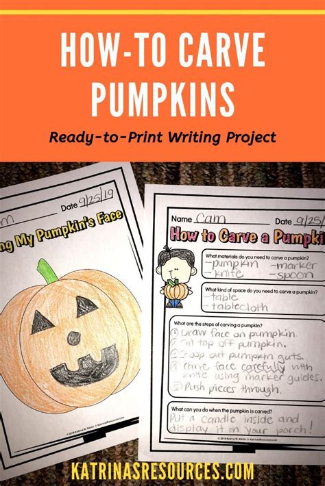 How To Carve A Pumpkin Fall Writing Activity Fall Writing