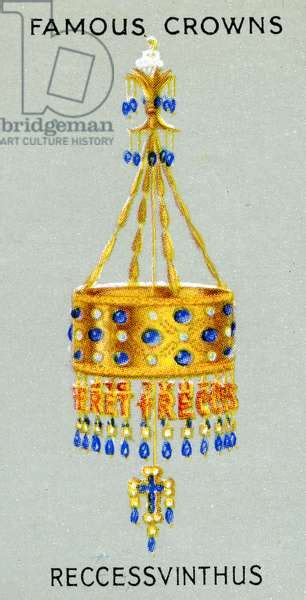 Image Of Votive Crown Of King Recceswinth Made Of Gold Rock Crystal