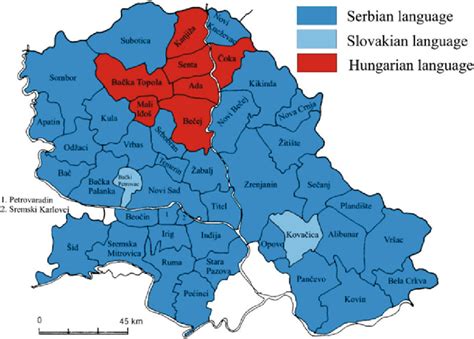 Majority Mother Tongues In The Municipalities Of Vojvodina Source