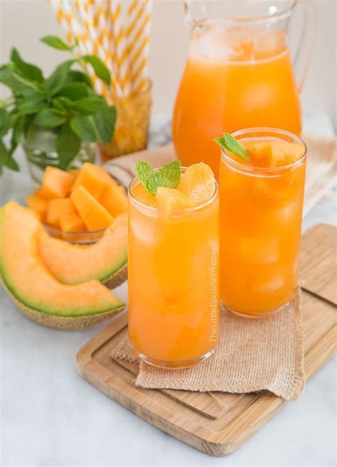 Cantaloupe Agua Fresca Recipe Drinks Juice And Mint