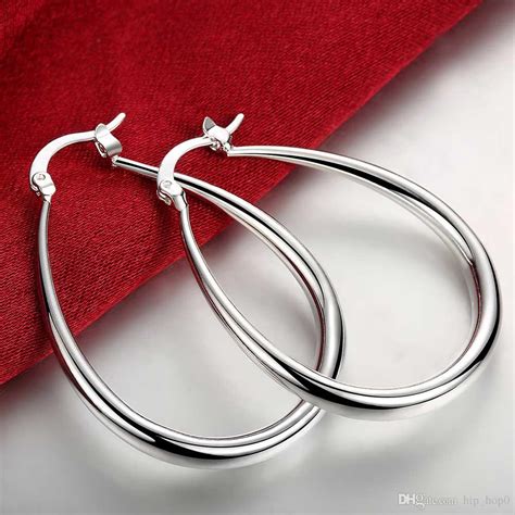 2020 925 Sterling Silver Earrings 925 Jewelry Silver Plated Fashion Stereo Solid U Shape