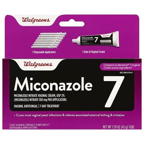 Walgreens Miconazole 7 Vaginal Antifungal Cream Walgreens