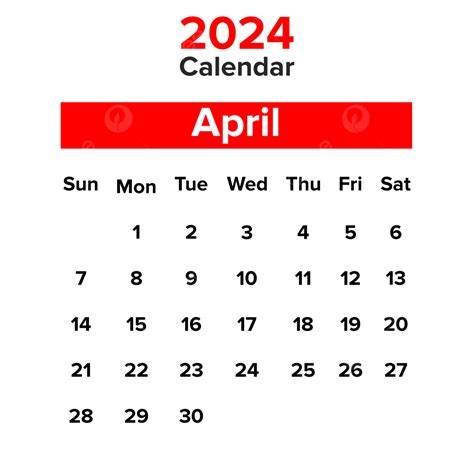 Calendario Abril 2024 Png Dibujos Abril De 2024 Mes De Abril De 2024