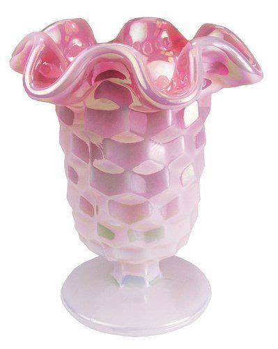 Fenton Art Glass 04545j Rosalene Iridized Vase 4 1 4 Inch Tall