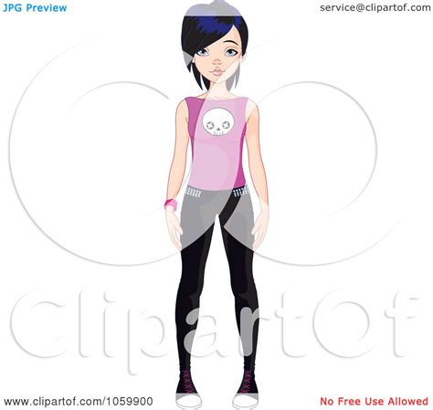 Royalty Free Vector Clip Art Illustration Of A Punky