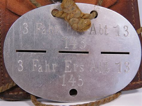German Wehrmacht ID disc. 3 Fahr Ersatz Abteilung 13