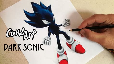 Como Dibujar A Dark Super Sonic Sonic How To Draw Dark Super Sonic