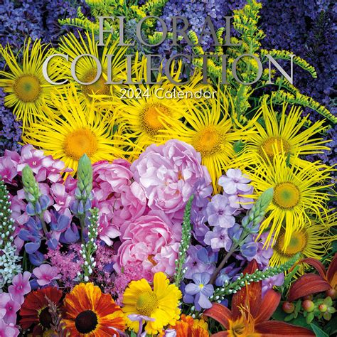 2024 Floral Collection Square Wall Calendar Sceneries And Flowers