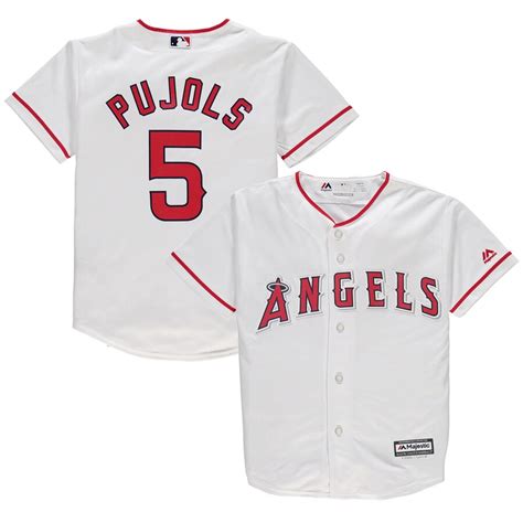 Majestic Albert Pujols Youth White Official Cool Base Player Jersey