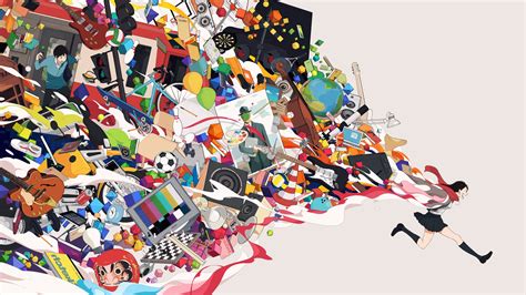 Wallpaper Illustration Anime Collage Graphic Design Original