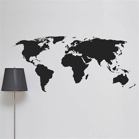 World Map Wall Sticker By Leonora Hammond