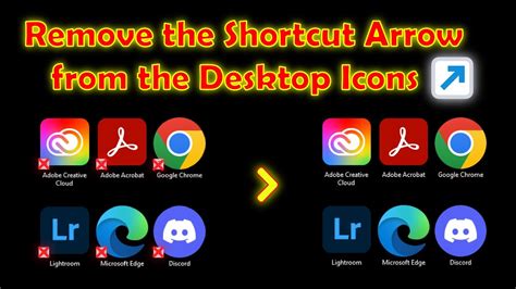 How To Remove The Shortcut Arrow From The Desktop Icons In Windows