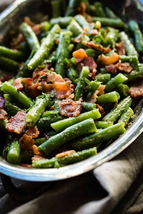 Simple Green Beans With Bacon Fresh Or Canned Oh Sweet Basil