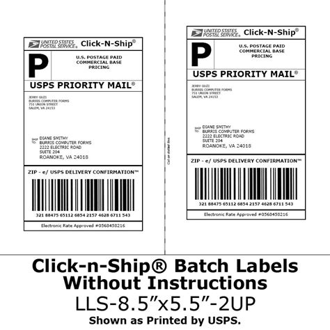 Printable Usps Shipping Label Template