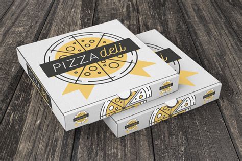 stacked pizza box mockup psd file