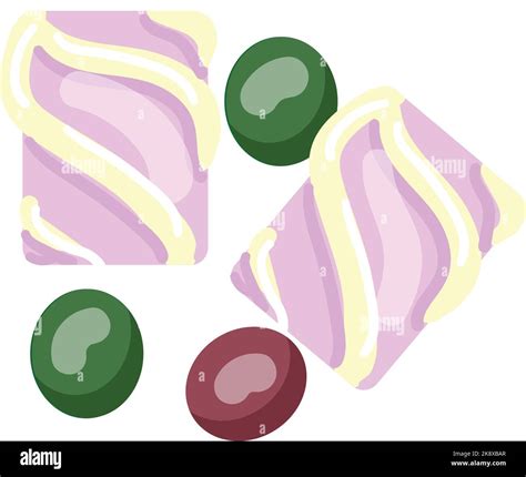 Fruit Bubblegum Icon Cartoon Vector Chew Bubble Stock Vector Image