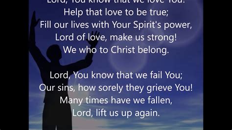 Lord You Know That We Love You Christian Worship Song With Lyrics