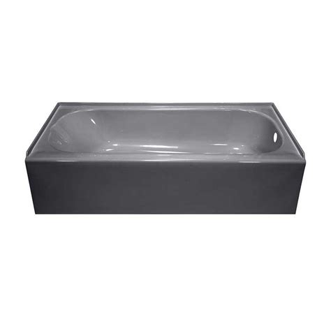 lyons industries victory 4 5 ft right drain soaking tub in silver met