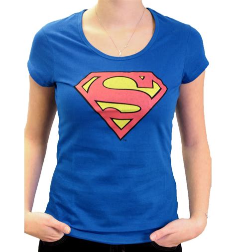 Tee Shirt Femme Bleu Logo Superman 2314