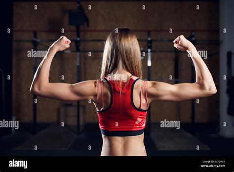Female Bodybuilder Flexing Biceps Hi Res Stock Photography And Images