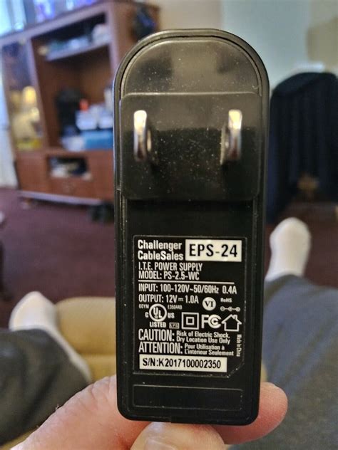 RCN/COMCAST CABLE BOX POWER SUPPLY CHALLENGER CABLE EPS-24 I.T.E.#PS-2.