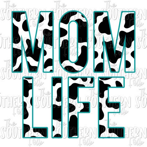 Mom Cow Print Mama Cow Print Png Svg Black And White Cow Mom Life Wife Sublimation Bundle Mom