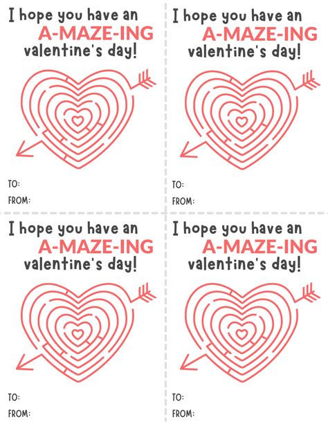Valentine Mazes Free Printable