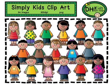 Kids Clip Art Boy Clipart Girl Clipart Kids Clipart Simply Etsy