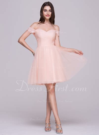 A Lineprincess Off The Shoulder Shortmini Tulle Homecoming Dress With