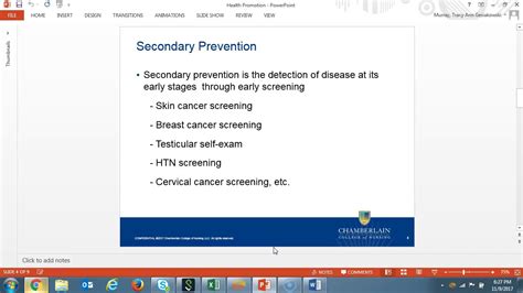 Week 1 Health Promotion Primary Secondary Tertiary Prevention Risk