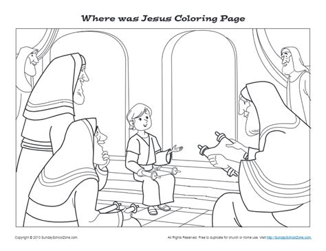 Where Was Jesus Coloring Page Jesus Coloring Pages Bible Coloring