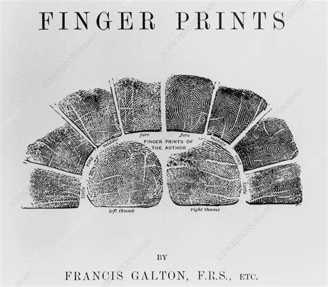 Early Fingerprinting Stock Image H200 0100 Science Photo Library