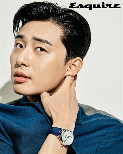 Seoul institute of the arts talent agency: Park Seo Joon Models Montblanc Watches in Esquire Korea - POPdramatic