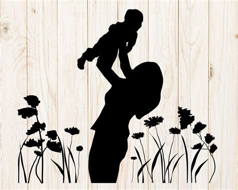 Mother And Child Svg Mom Svg Baby Svg Mothers Day Svg Etsy Canada