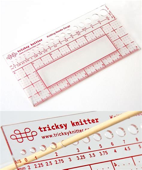 Knitting Needle Gauge And Ruler Tricksy Knitter By Megan Goodacre