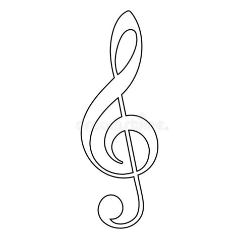 Treble Clef And Notes Stock Vector Illustration Of Note 35070191