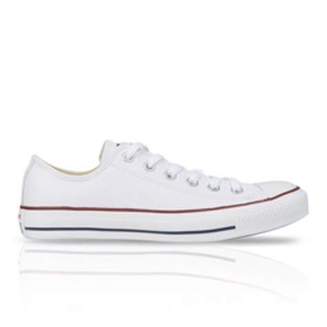 Converse Mens Chuck Taylor All Star Leather Low White Sneaker Offer At