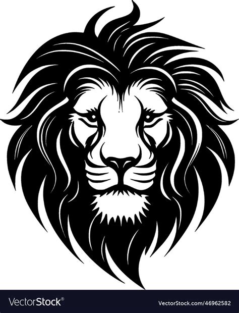 Lion Head Silhouette 4 Royalty Free Vector Image