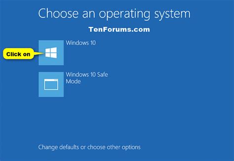 Choose Default Operating System To Load At Startup In Windows 10