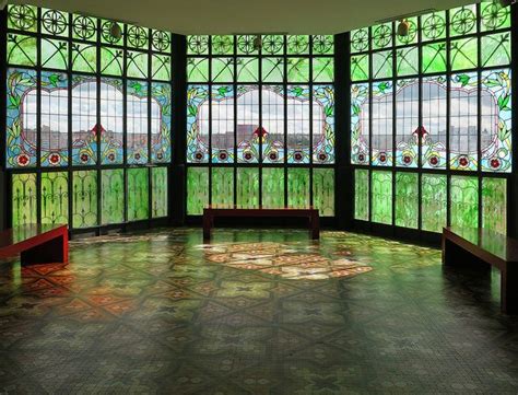 alcove of stained glass windows glass conservatory empty room archeologist stained glass