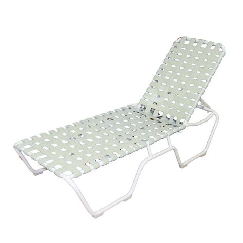 Marco Island White Commercial Grade Aluminum Patio Chaise Lounge With