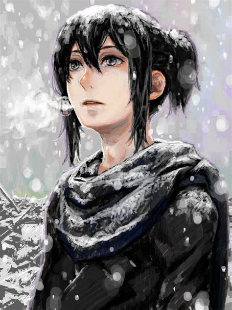 Snow Winter Art Cold Black And White Anime Alone No6 Rat