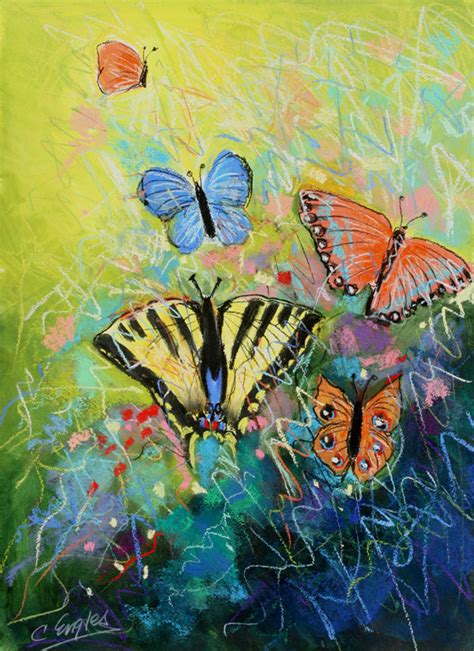Daily Painters Abstract Gallery Butterflies One Contemporary Painting