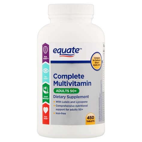 Equate Complete Multivitamin Tablets Adults 50 450 Count Walmart