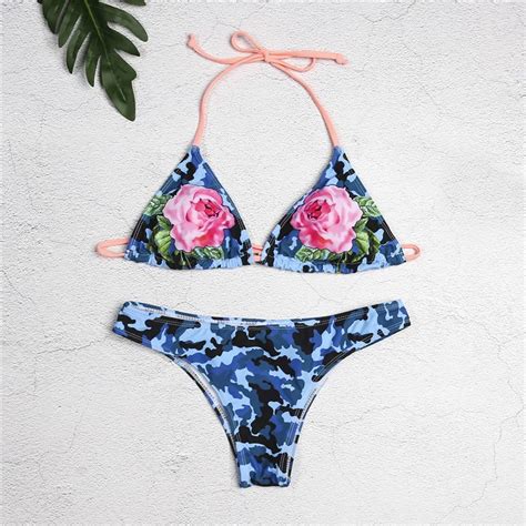 Womail 2018 Womens Floral Swimwear Sexy Bikini Set Push Up Padded