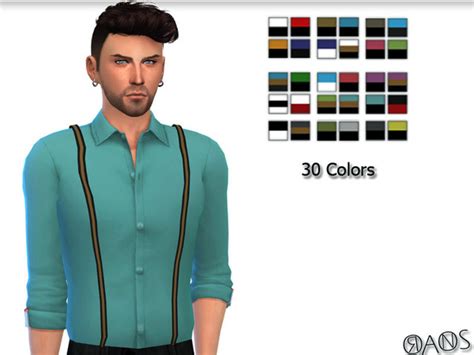 Suspender Shirt By Oranostr At Tsr Sims 4 Updates