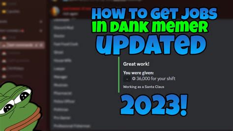How To Get Jobs In Dank Memer Easily Updated 2024 Youtube