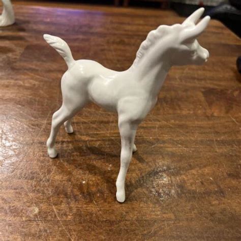 Vintage Goebel Germany Porcelain White Foal Horse Figurine 4361529660