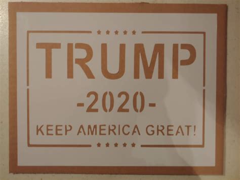 Trump 2020 Keep America Great Maga Kag Custom Stencil Fast Etsy